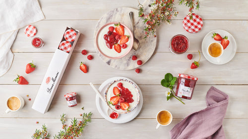 Erdbeere & Himbeere mit Holunderblüte - Bonne Maman AT - 1