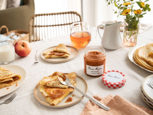 Caramel mit gesalzener Butter + Aufstrichlöffel aus Metall - Bonne Maman AT - 3