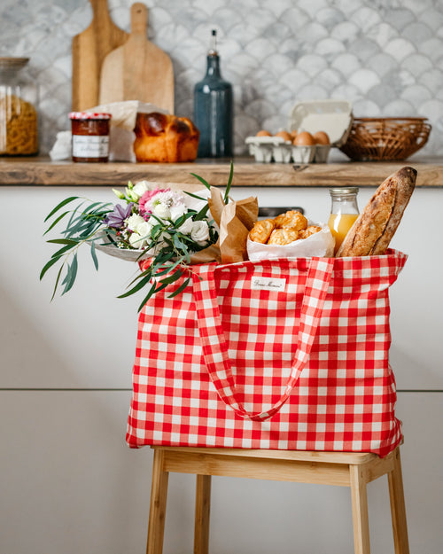 Einkaufstasche mit Vichy-Karomuster - Bonne Maman AT - 2