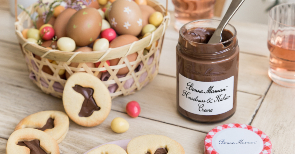 Osterkekse mit Haselnuss & Kakao Creme von Bonne Maman