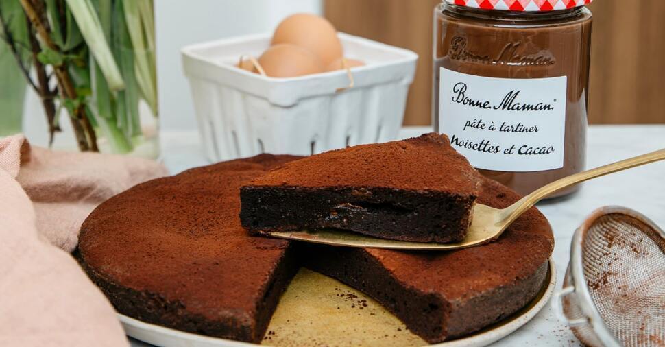 Schokokuchen aus Bonne Maman Haselnuss Kakao Creme